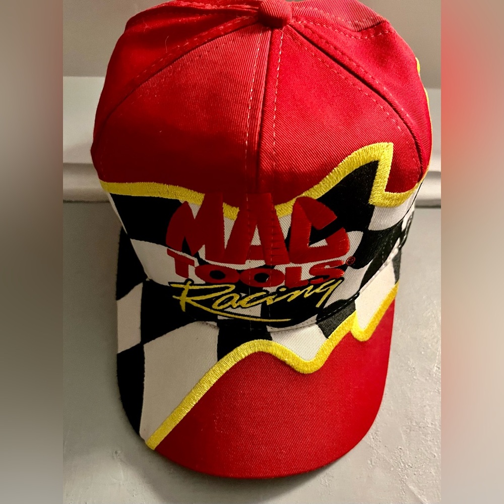 Chase Authentics Red and Black Hat with Structured Crown